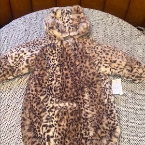 SOFT Leopard baby snow suit